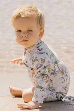 Rashies & Sunsuits|Rashies & Sunsuits^Minihaha Boys Silas Sunsuit Light green