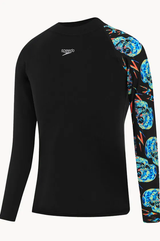 Rashies^Speedo Boys Skull Suntop Black/multi
