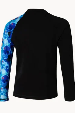 Rashies^Speedo Boys Skull Suntop Black/cobalt