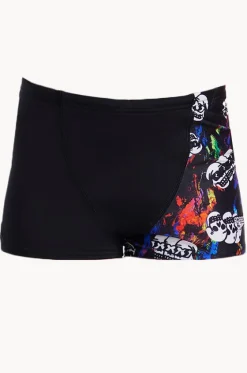 Trunks|Trunks^Speedo Boys Skull V Cut Aquashort Black/multi