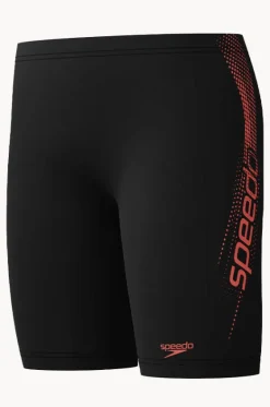 Jammers^Speedo Boys Sport Logo Jammer Black/coral