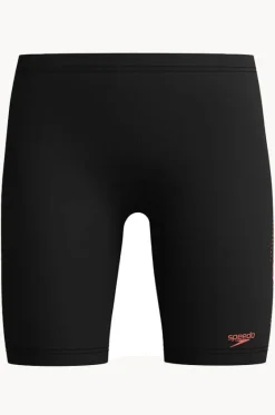 Jammers^Speedo Boys Sport Logo Jammer Black/coral