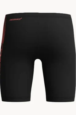 Jammers^Speedo Boys Sport Logo Jammer Black/coral