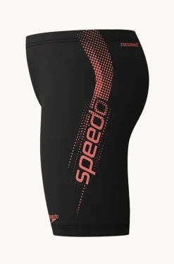 Jammers^Speedo Boys Sport Logo Jammer Black/coral