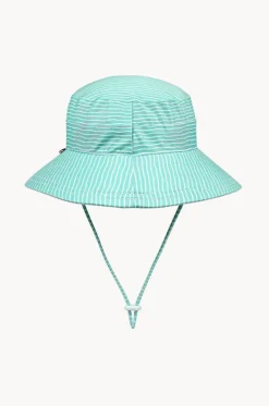 Hats^Bedhead Boys Stripe Classic Bucket Sunhat Mint