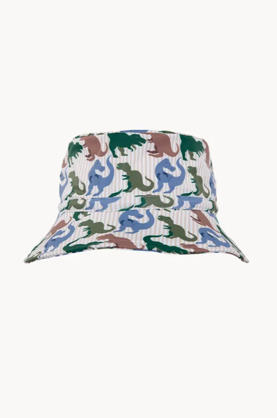 Hats^Acorn Boys T-Rex Wide Brim Swim Hat Green/blue