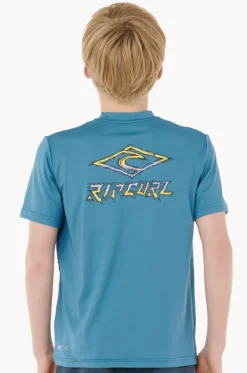 Rashies^Rip Curl Boys Tropic Daze Short Sleeve Suntop Blue
