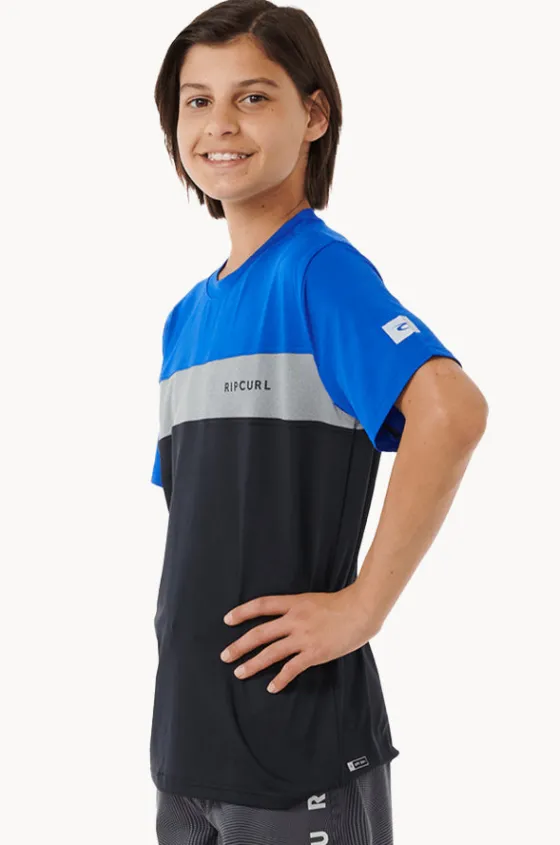 Rashies^Rip Curl Boys Undertow Short Sleeve Suntop Cobalt