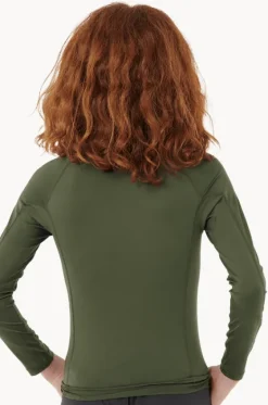 Rashies^Rip Curl Boys Waves Long Sleeve Suntop Dark Olive