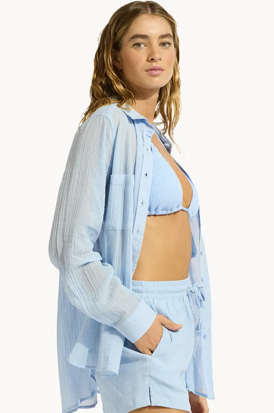 Tops^Seafolly Breeze Beach Shirt Cornflower