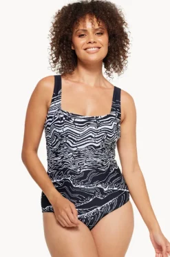 One Pieces^Togs Swimwear Budapest Binded Square Neck One Piece Black/white