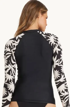 Rashies & Sunsuits^Billabong By My Side Zip Suntop Black/White