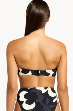 Bikini Tops^Jets Cactus Garden Bandeau Black