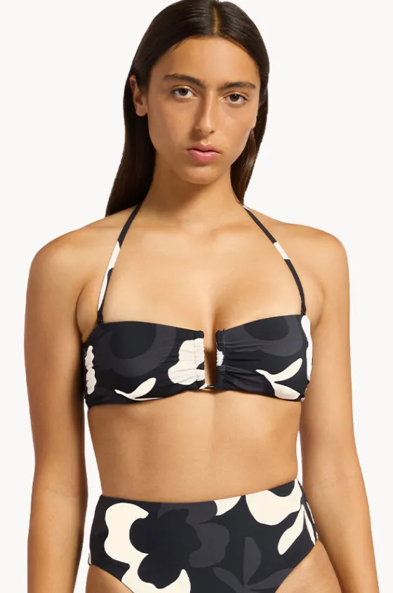Bikini Tops^Jets Cactus Garden Bandeau Black