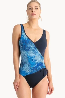 One Pieces^Poolproof Canggu Cross Over One Piece Blue
