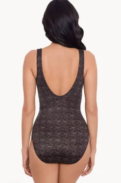 One Pieces^Miraclesuit Cappadocia Criss Cross Escape One Piece Black/Brown