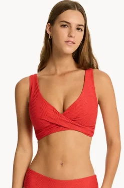 Bikini Tops^Sea Level Caracus Cross Front Bra Spice