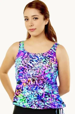 Tankini Tops^T.h.e. Swimwear Caribbean Tankini Separate + Blue/Pink