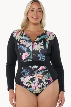 Rashies & Sunsuits^Capriosca Carnival Long Sleeve Sunsuit Black/multi