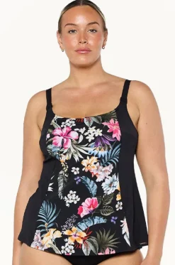 Tankini Tops^Capriosca Carnival Tank Tankini Separate Black/multi