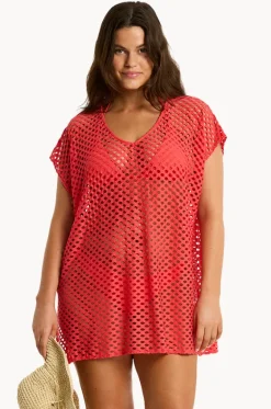 Overswim^Sea Level Castaway Kaftan Flame