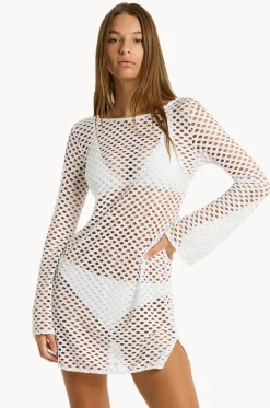 Dresses^Sea Level Castaway Mesh Cover Up White