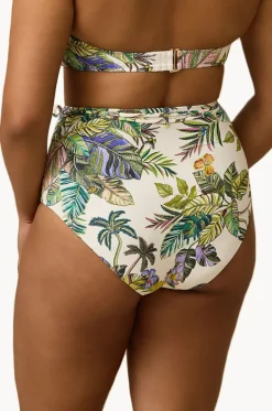 Bottoms^Monte u0026 Lou Catalina High Waist Belted Retro Pant White/green