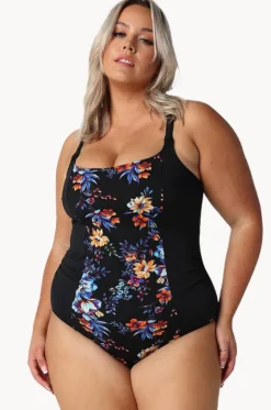 One Pieces^Capriosca Catalina Tank One Piece Black/multi