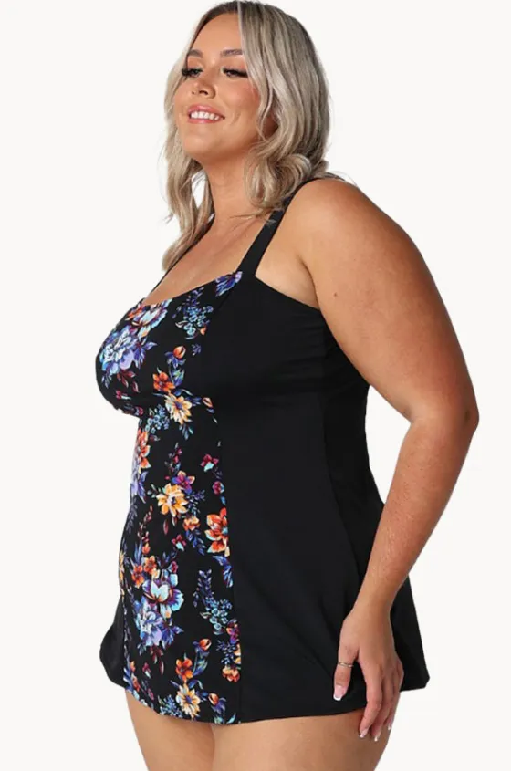 One Pieces^Capriosca Catalina Wide Strap Swim Dress Black/Multi