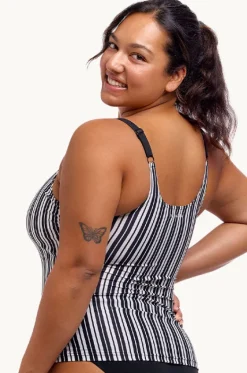 Tankini Tops^Funkita Chain Gang Scoop Neck Tankini Separate Black/white