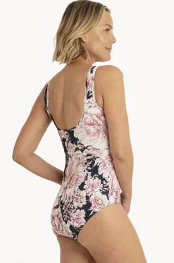 One Pieces^Jantzen Chiara Mesh High Neck One Piece Navy