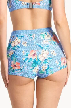 Bottoms^Sunseeker Chilio High Waisted Boyleg Blue