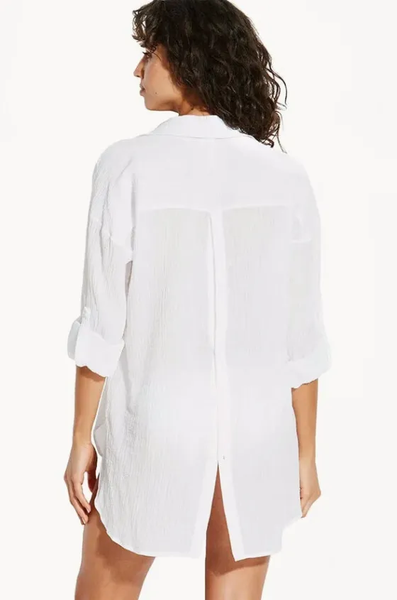 Tops^Seafolly Classic Beach Shirt White