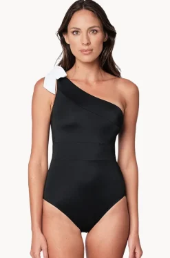One Pieces^Une Piece Classic One Shoulder One Piece Black