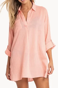 Overswim^Sunseeker Classic Painters Shirt Coral