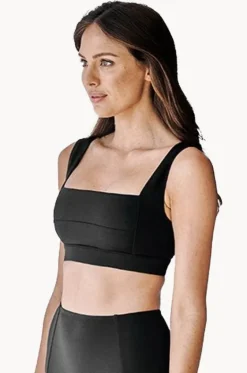 Bikini Tops^Une Piece Classic Square Neck Bralette Black