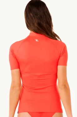 Rashies & Sunsuits^Rip Curl Classic Surf Short Sleeve Suntop Red