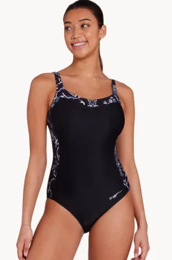 One Pieces^Zoggs Classique Ankor Clipback One Piece Black/white