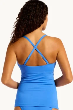Tankini Tops^Seafolly Collective Multi Fit Wrap Front Tankini Separate Sapphire