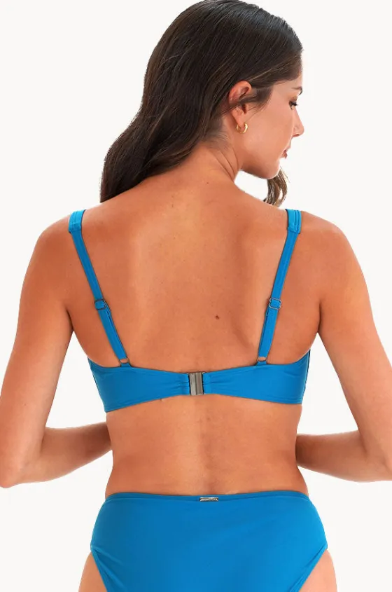 Bikini Tops^Moontide Contours DD/E Cup Tie Front Bra Teal