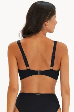 Bikini Tops^Moontide Contours DD/E Cup Tie Front Bra Black