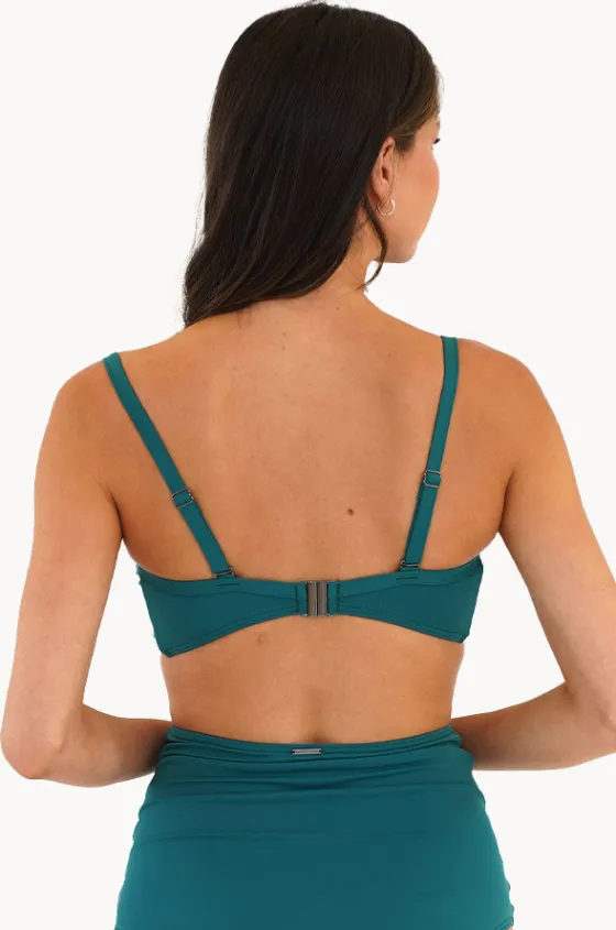 Bikini Tops^Moontide Contours F Cup Cross Front Bra Evergreen