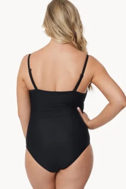 One Pieces^Moontide Contours F Cup Cross Front One Piece BLACK