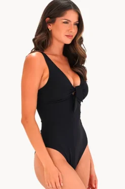 One Pieces^Moontide Contours F/G Cup Tie Front One Piece Black