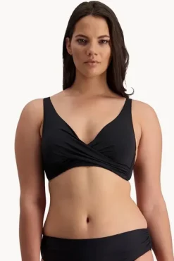 Bikini Tops^Moontide Contours F/G Cup Wrap Bra Black