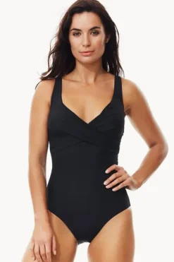 One Pieces^Moontide Contours F/G Cup Wrap Front One Piece Black