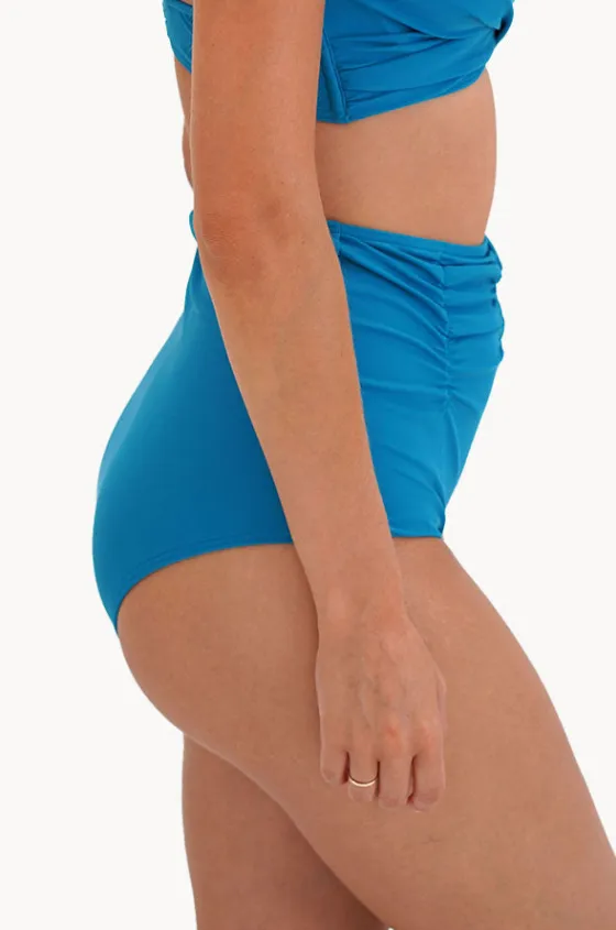 Bottoms^Moontide Contours Gathered High Waist Pant Teal