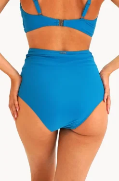 Bottoms^Moontide Contours Gathered High Waist Pant Teal