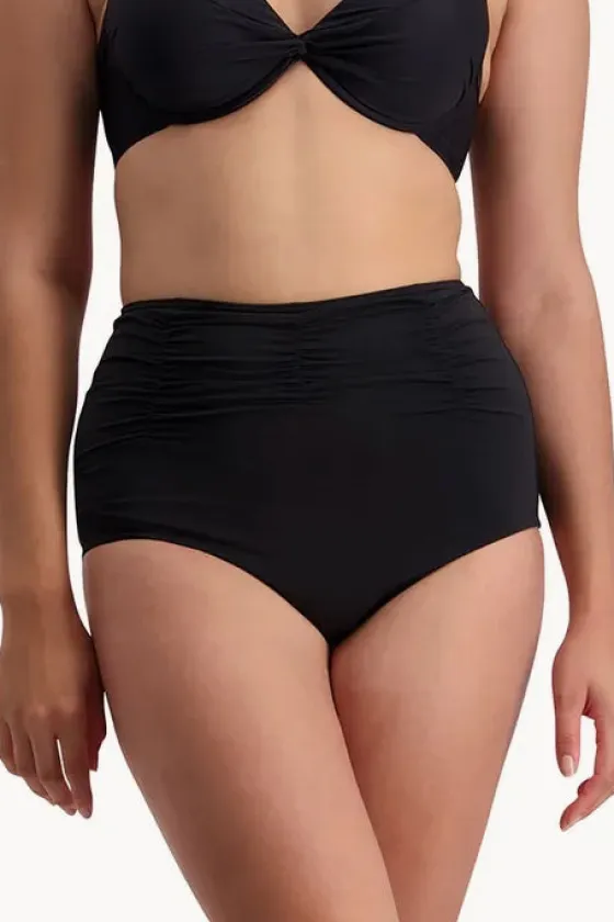 Bottoms^Moontide Contours Gathered High Waist Pant Black