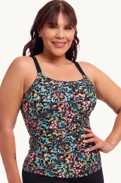 Tankini Tops^Funkita Copper Cluster Scoop Neck Tankini Separate Black/multi